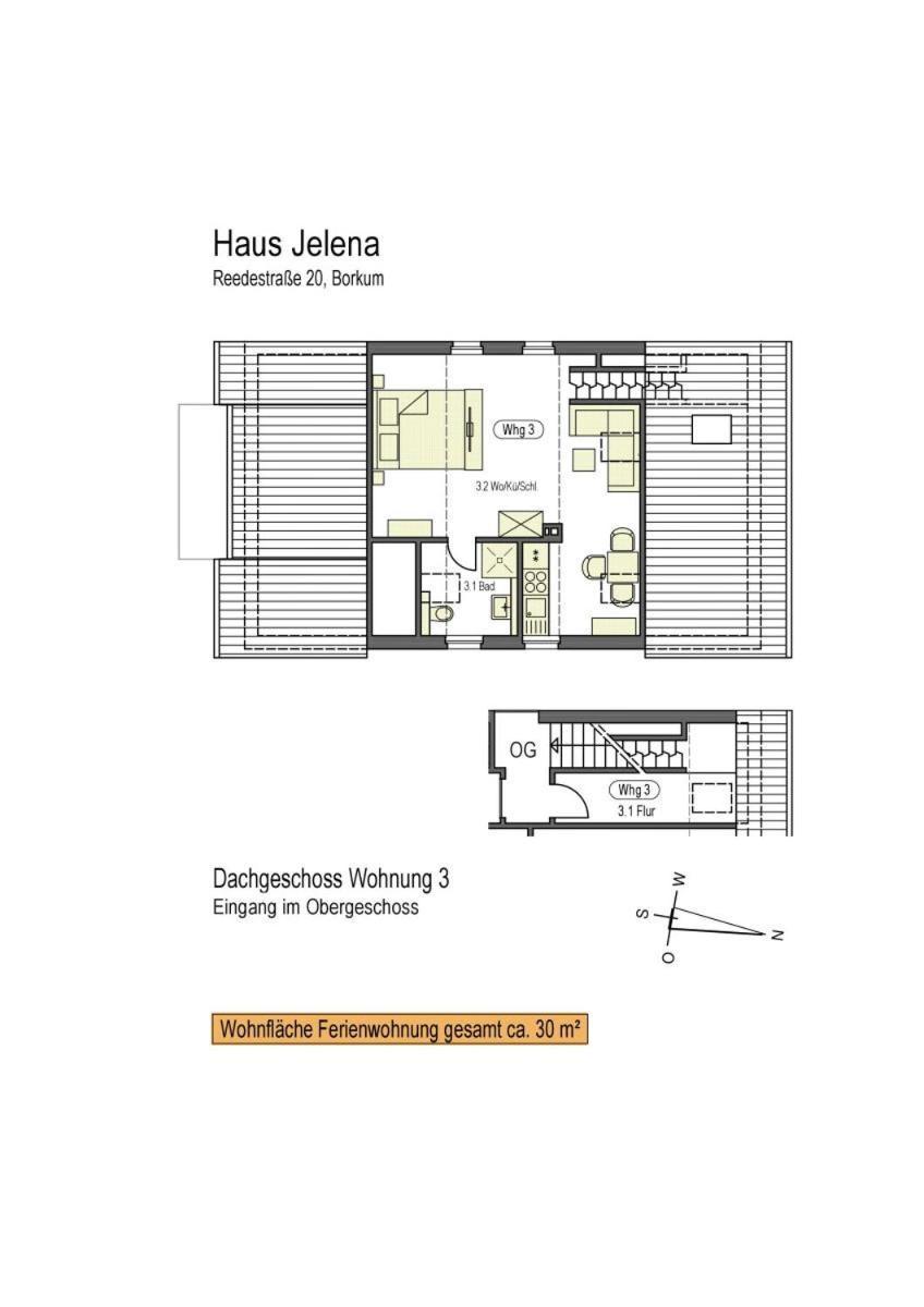 Haus Jelena Appartement 3 Borkum Exteriér fotografie